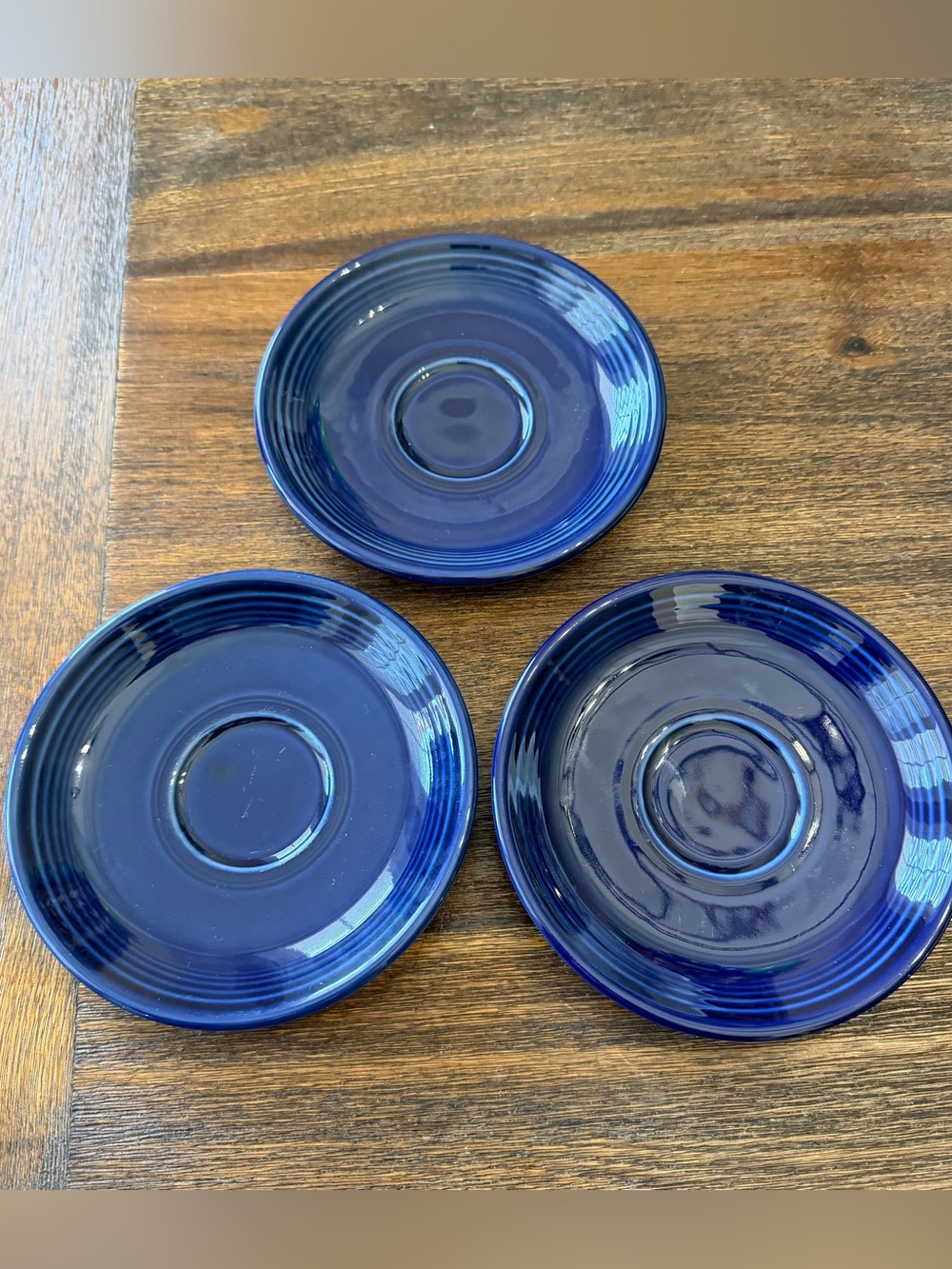 Fiesta Saucers Cobalt Blue - Set of 3